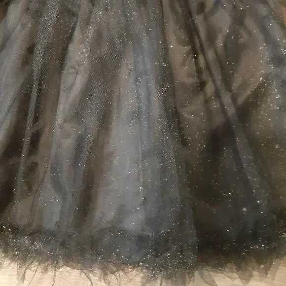 Pottery Barn Kids Black Orange Costume A-line Party Dress 12 24 mths Sparkles - Picture 2 of 4